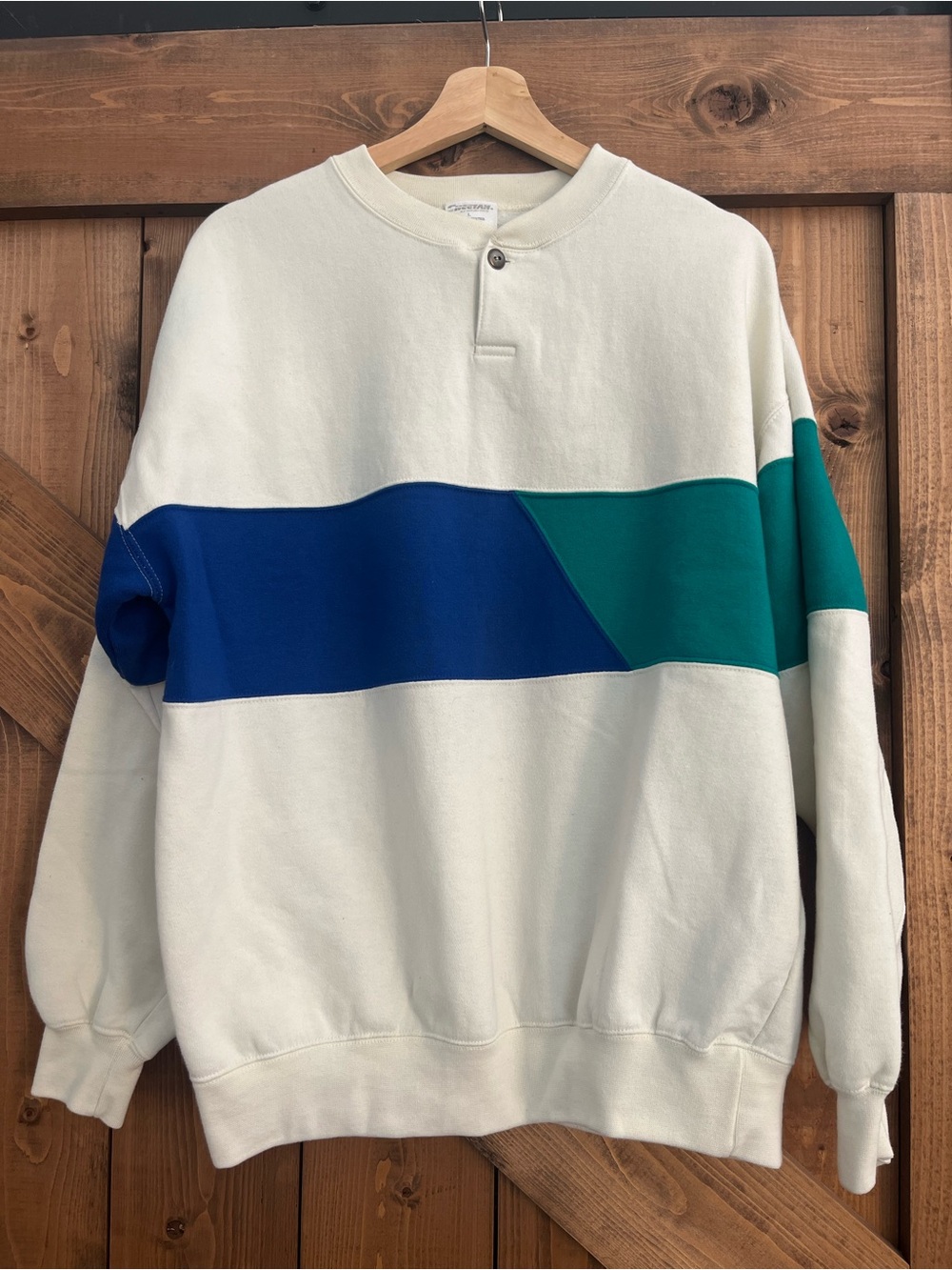 VINTAGE Cheetah 80’s Colorblock Sweatshirt | L